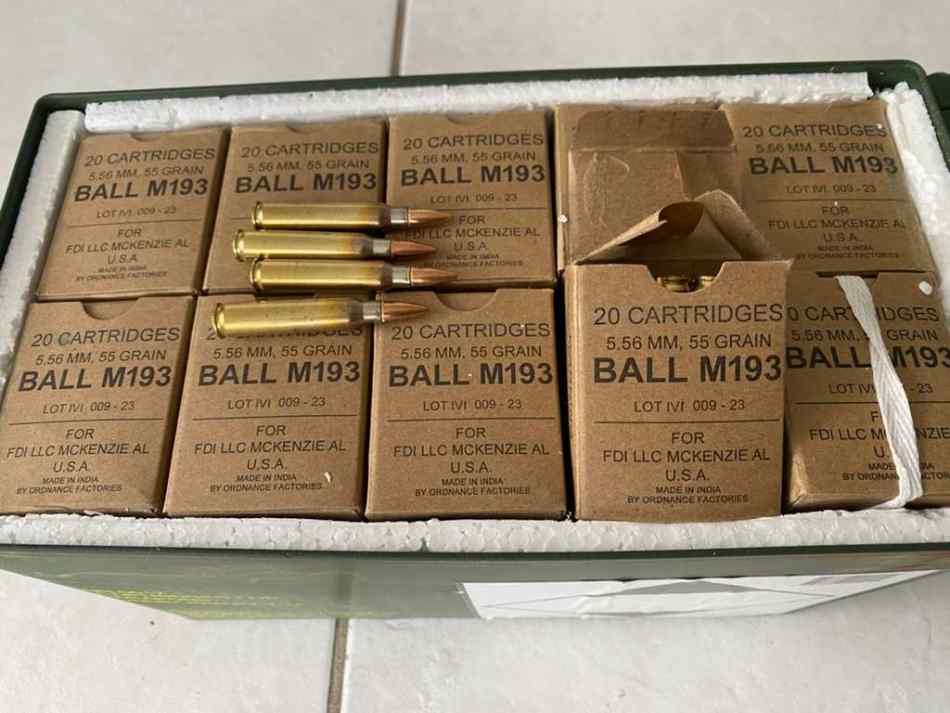 2000 Rounds 5.56 NATO M193 Ammo